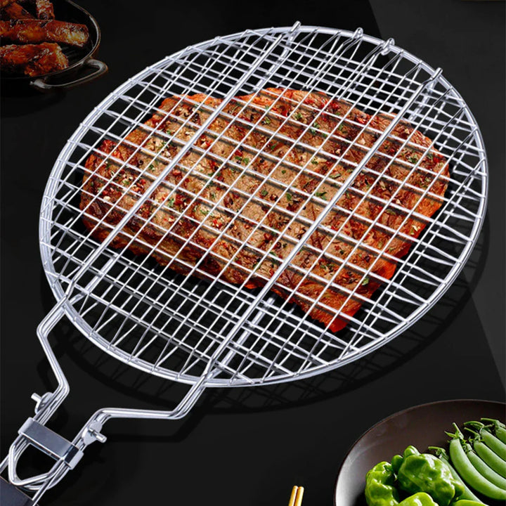 Stainless Steel Folding Grill Net Clip Square Grill Net Detachable Grill | Bowlift