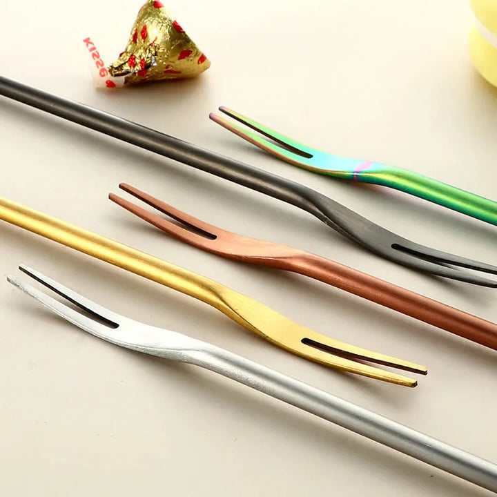 Stainless Steel Fruit Fork For Dessert Cake Snack Forks Tableware | Bowlift