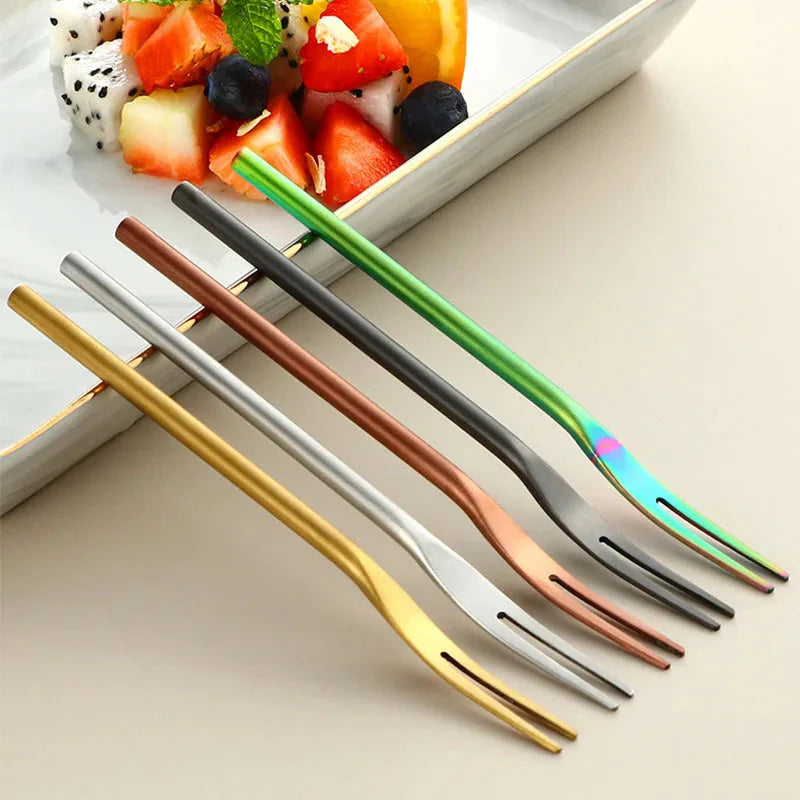 Stainless Steel Fruit Fork For Dessert Cake Snack Forks Tableware | Bowlift