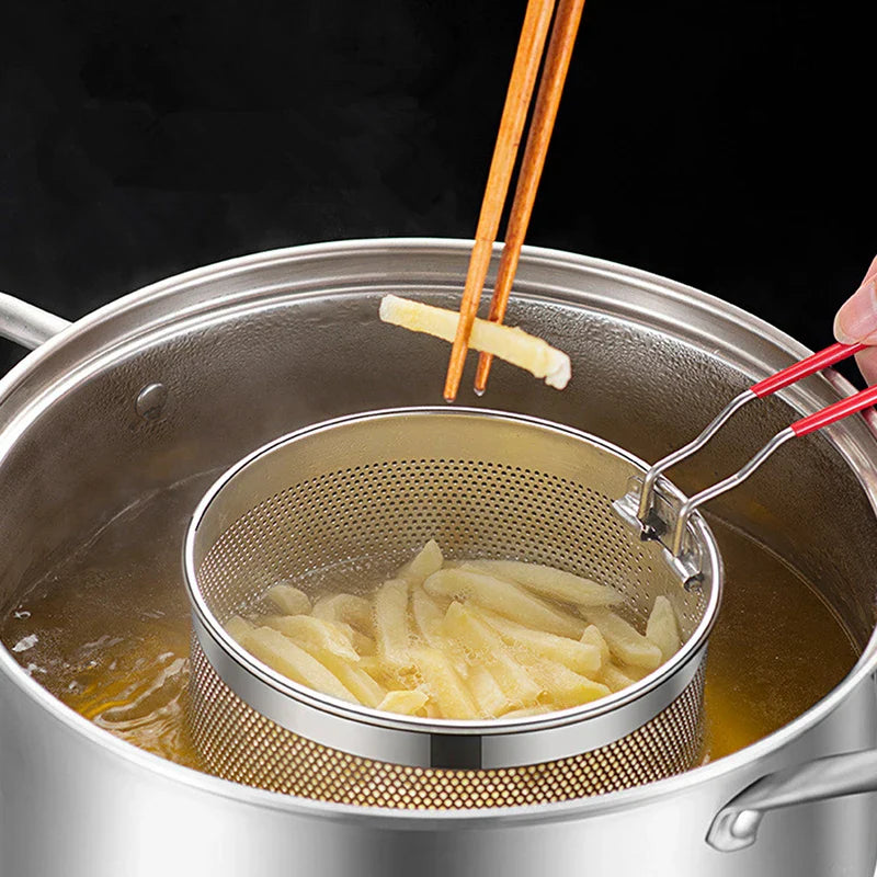 Stainless Steel Fryer Basket Mesh Kitchen Fry Basket Strainer Colander | Bowlift