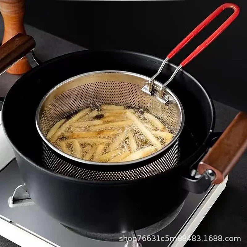 Stainless Steel Fryer Basket Mesh Kitchen Fry Basket Strainer Colander | Bowlift