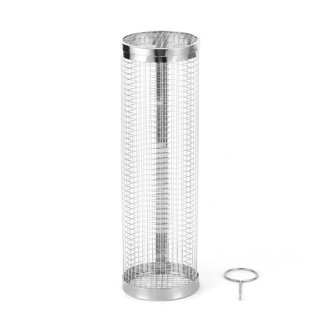 Stainless Steel Grill Basket Portable Barbecue Cage Rolling Grilling Basket | Bowlift