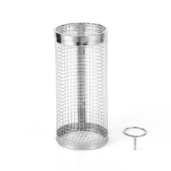 Stainless Steel Grill Basket Portable Barbecue Cage Rolling Grilling Basket | Bowlift