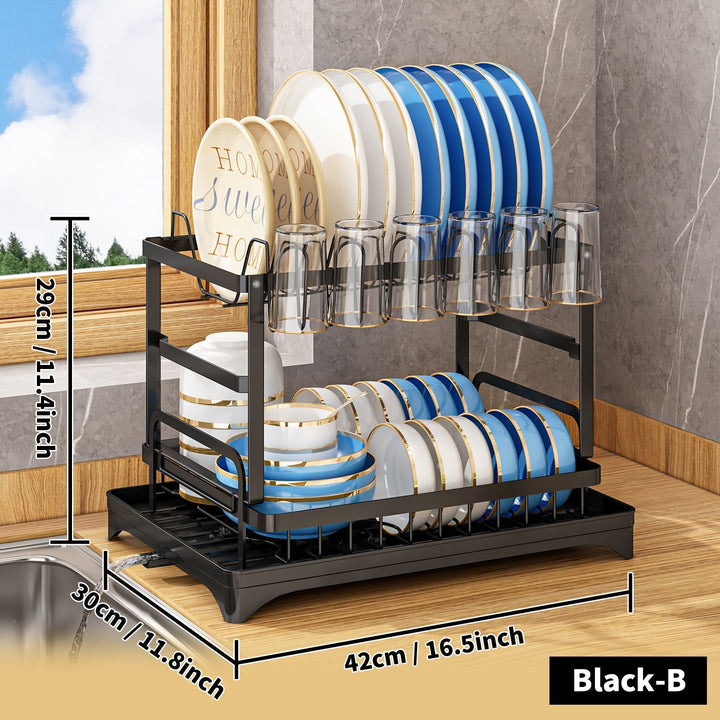 BowLift | Stainless Steel Kitchen Dish Rack - Livano