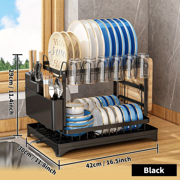 BowLift | Stainless Steel Kitchen Dish Rack - Livano
