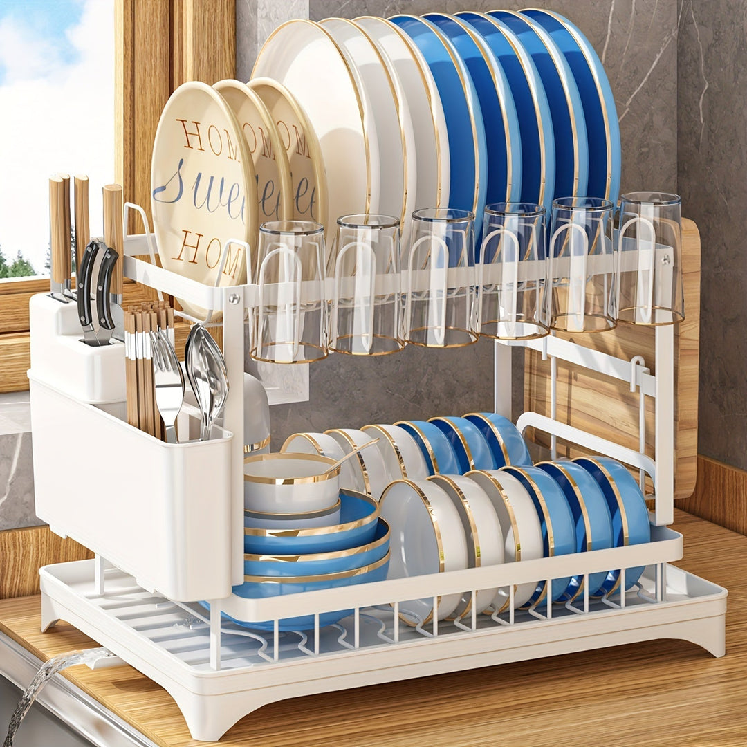 BowLift | Stainless Steel Kitchen Dish Rack - Livano