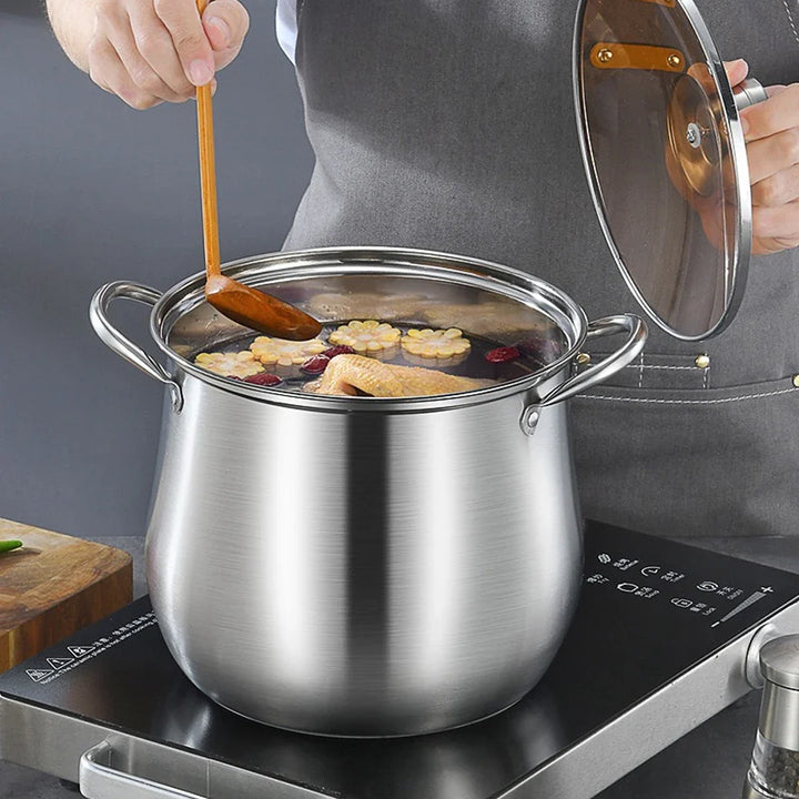 Stainless Steel Large Capacity Soup Pot Induction Gas Stove Cooker | Bowlift