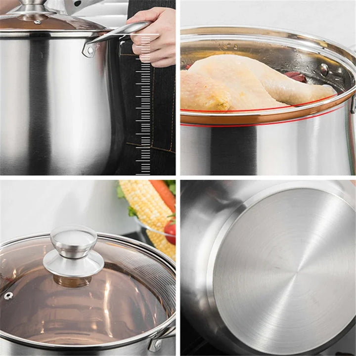Stainless Steel Large Capacity Soup Pot Induction Gas Stove Cooker | Bowlift
