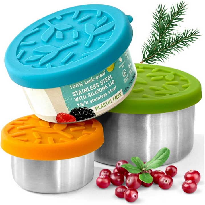 BowLift | Stainless Steel Lunch Box Set with Lids – 100ml, 200ml, 400ml