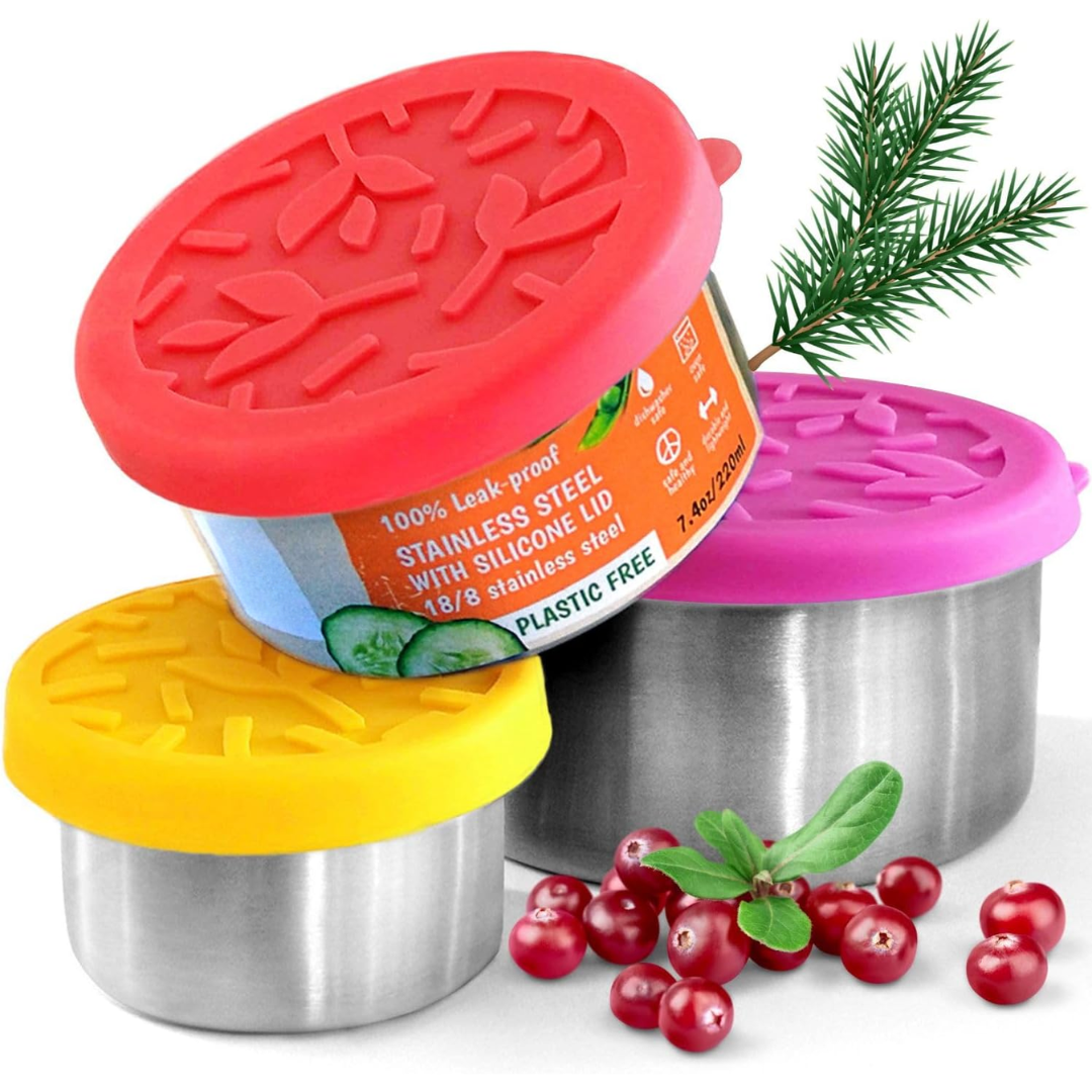 BowLift | Stainless Steel Lunch Box Set with Lids – 100ml, 200ml, 400ml