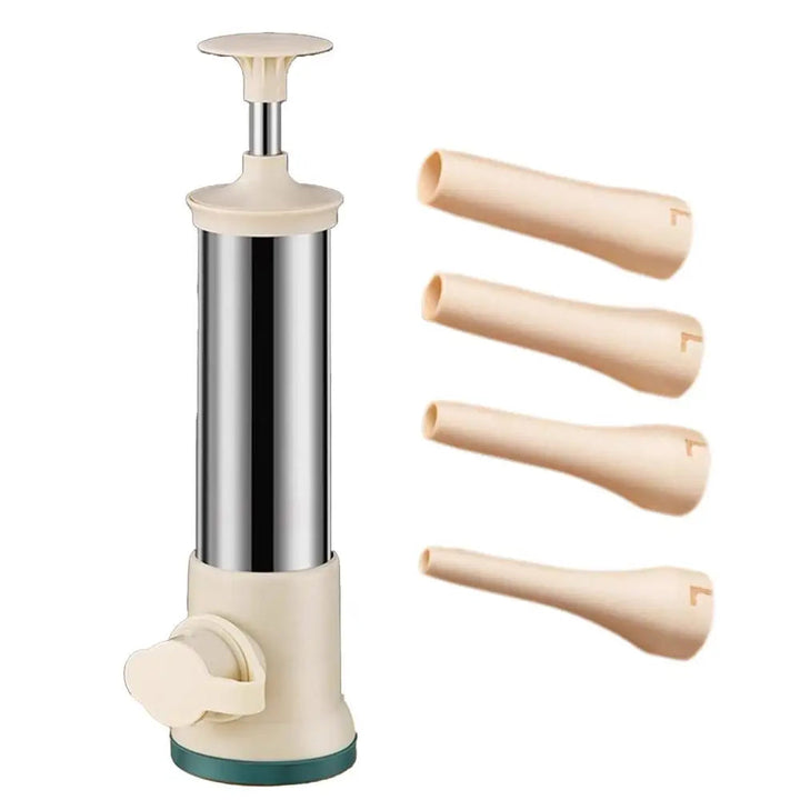 Manual Stainless Steel Sausage Stuffer with 4 Nozzles | Bowlift