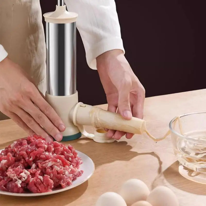 Manual Stainless Steel Sausage Stuffer with 4 Nozzles | Bowlift