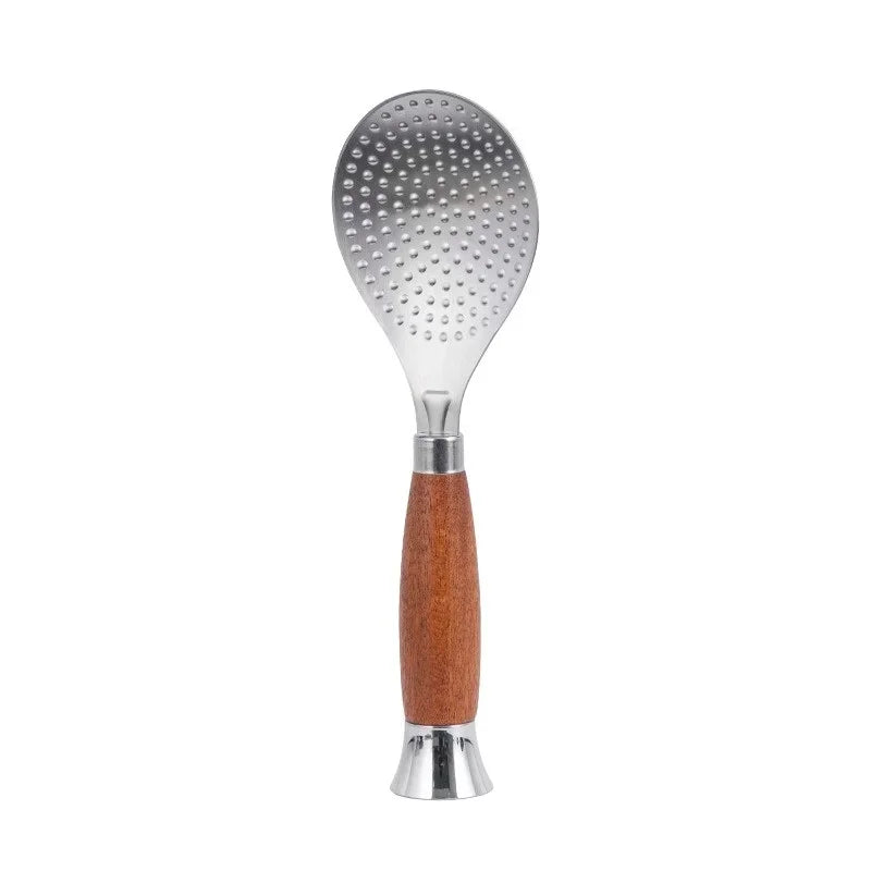 Stainless Steel Rice Scoop with Wooden Handle Non-Stick Rice Spatula | Bowlift
