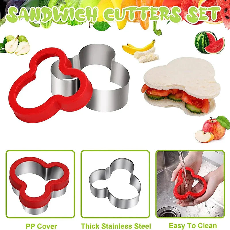 Stainless Steel Sandwich Cutters Cookie Shape Embosser Food Mold Maker | Bowlift