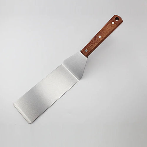 Stainless Steel Spatula Scraper with Wooden Handle Grill Flipper | Bowlift
