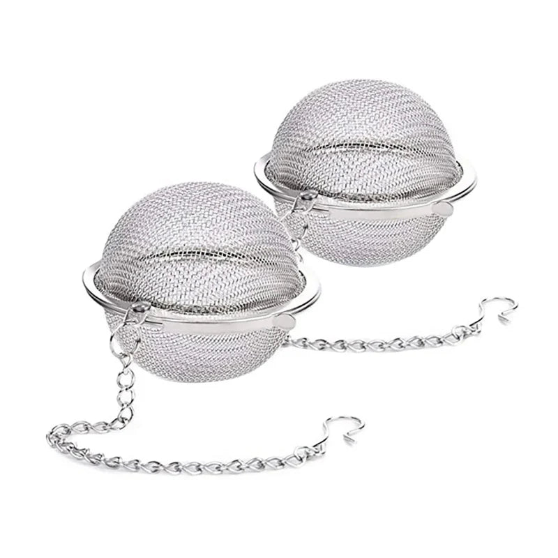 Stainless Steel Tea Ball Infuser Mesh Loose Tea Strainer with Chain | Bowlift