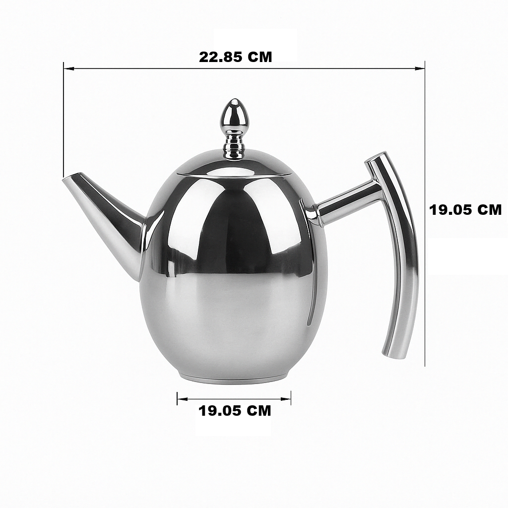 BowLift | Stainless Steel Teapot with Strainer - TeaElegance