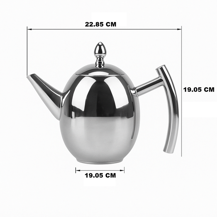 BowLift | Stainless Steel Teapot with Strainer - TeaElegance