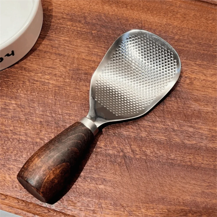 Stainless Steel Vertical Rice Shovel Spatula Wooden Handle Rice Spoon | Bowlift