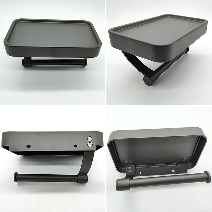BowLift | Stalux Toilet Roll Holder with Shelf