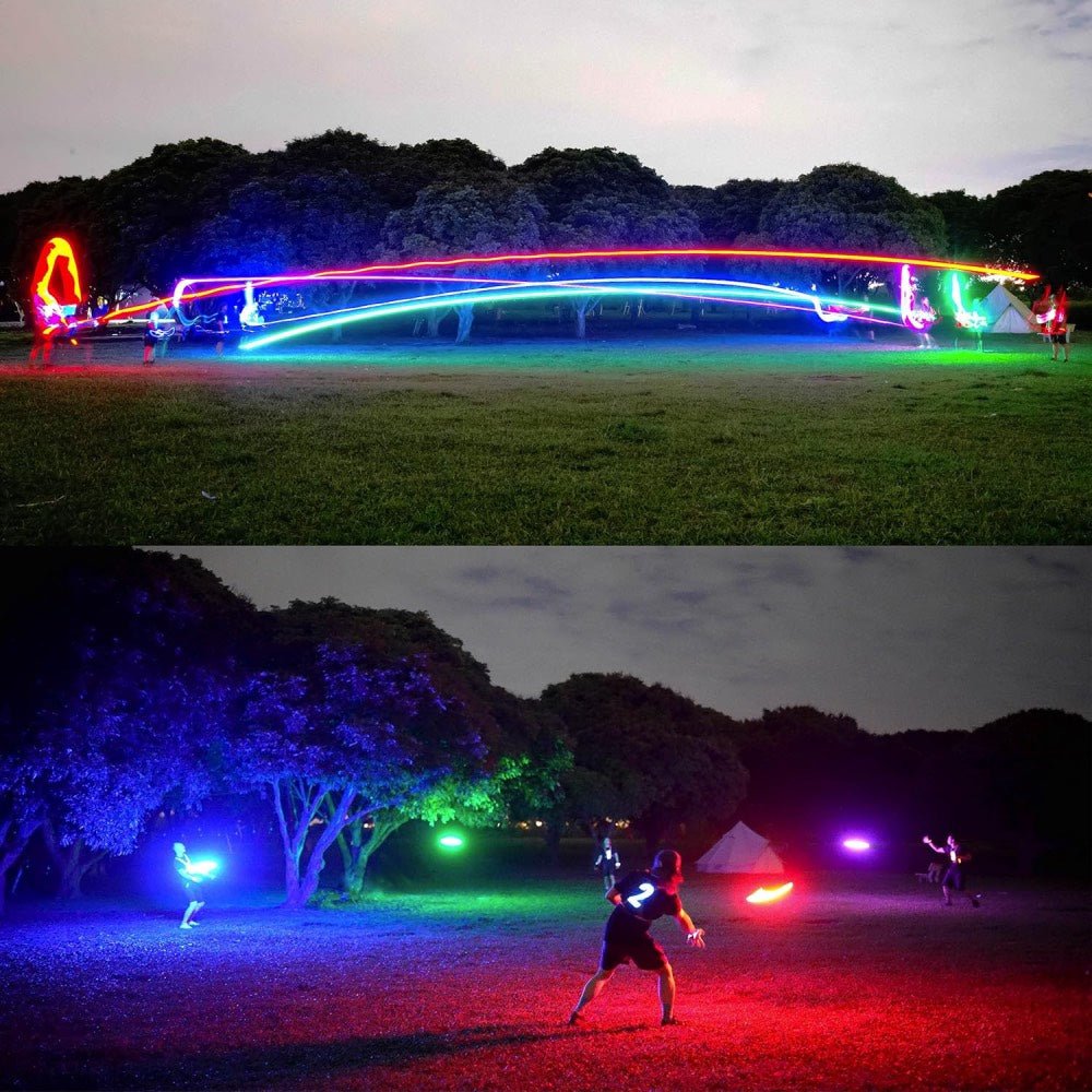 BowLift | STARSPIN – LED Light-Up Frisbee for Nighttime Outdoor Play