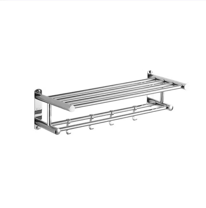 BowLift | SteelRack Stainless Steel Towel Holder – Space-Saving Wall Rack with Modern Minimalist Design for Bathroom and Kitchen