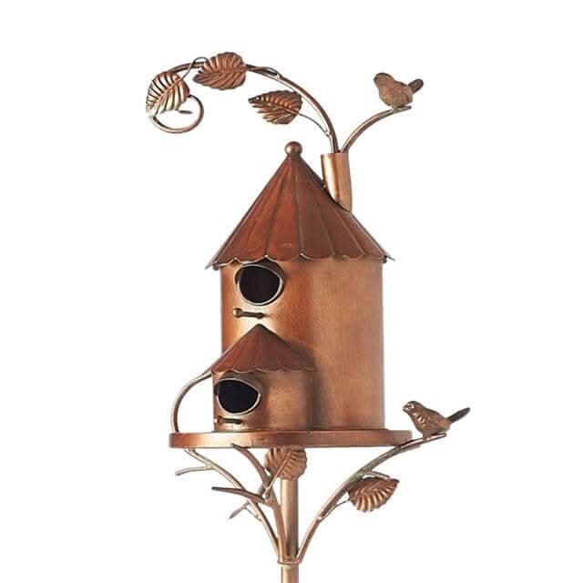 BowLift | Metal Garden Birdhouse Stake Decorative Outdoor