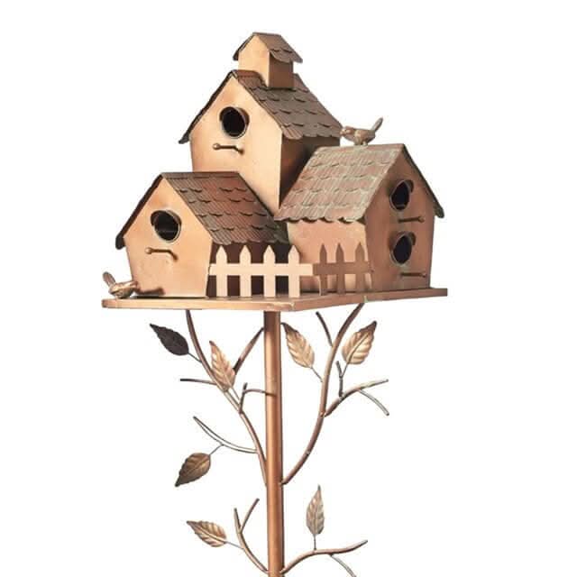 BowLift | Metal Garden Birdhouse Stake Decorative Outdoor