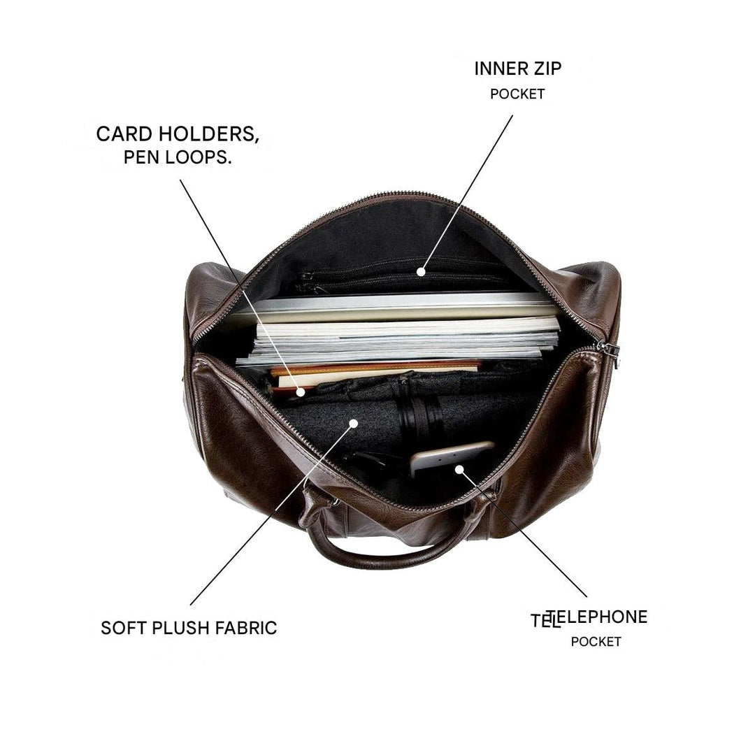 Large-Capacity Leather Travel Duffel – Lightweight & Durable Carry-On Bag | Bowlift