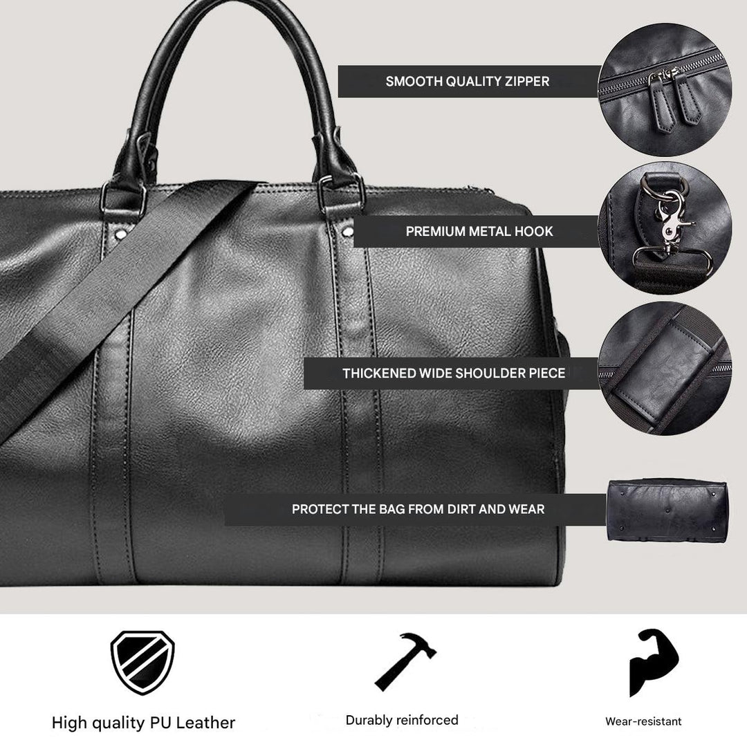 Large-Capacity Leather Travel Duffel – Lightweight & Durable Carry-On Bag | Bowlift