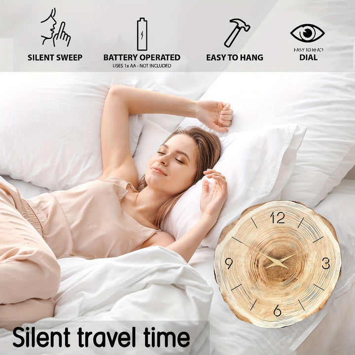BowLift | Elegant Wooden Wall Clock for Stylish and Quiet Interiors