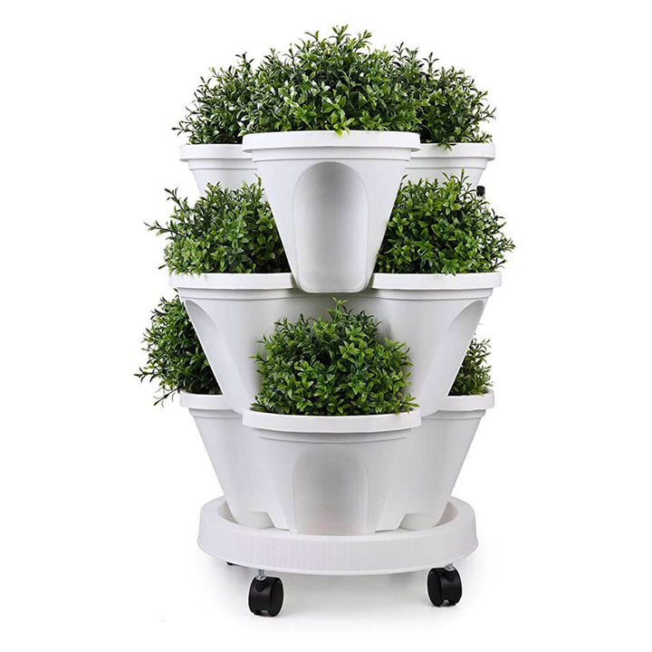 BowLift | StrawberryStack Space-Saving Stackable Planters