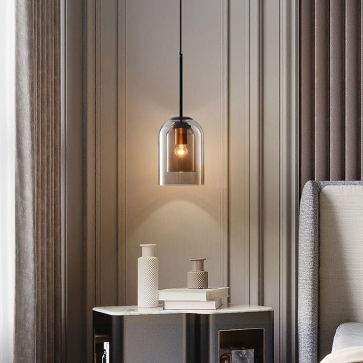 BowLift | Stylish Double Glass Pendant Light - AuraGlass