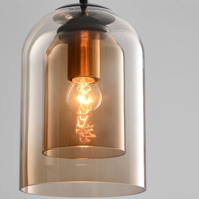 BowLift | Stylish Double Glass Pendant Light - AuraGlass