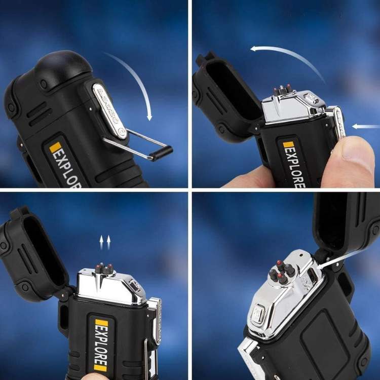 BowLift | Electric Double Arc Lighter | Rechargeable, Windproof & Ideal for Camping and Outdoor Adventures