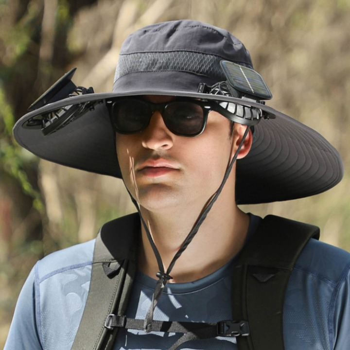 Solar-Powered Hat with Fan and UV Protection - SolarCool VentiHat | Bowlift