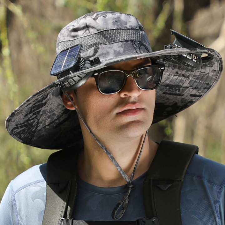 Solar-Powered Hat with Fan and UV Protection - SolarCool VentiHat | Bowlift