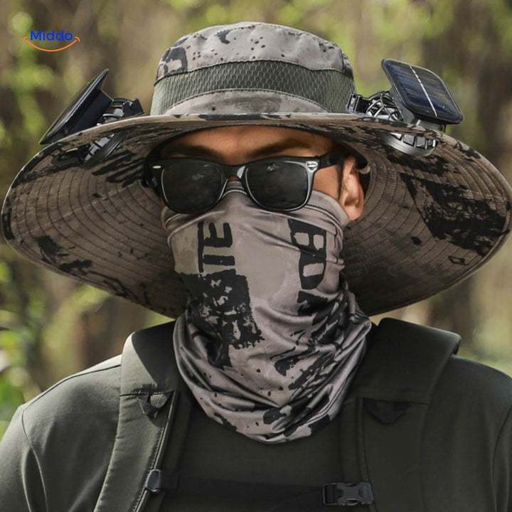 Solar-Powered Hat with Fan and UV Protection - SolarCool VentiHat | Bowlift