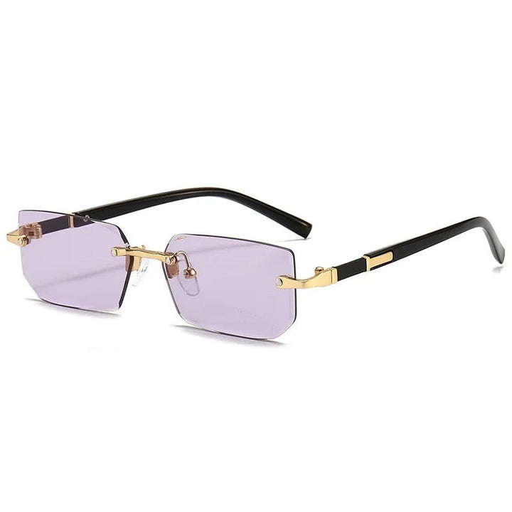 BowLift | SUNEDGE – Rectangle Rimless Sunglasses with UV400 Protection