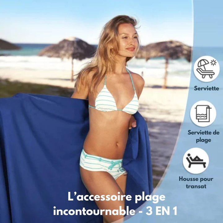 BowLift | Sunlounge Towel – Non-Slip Lounger Cover with Side Pockets