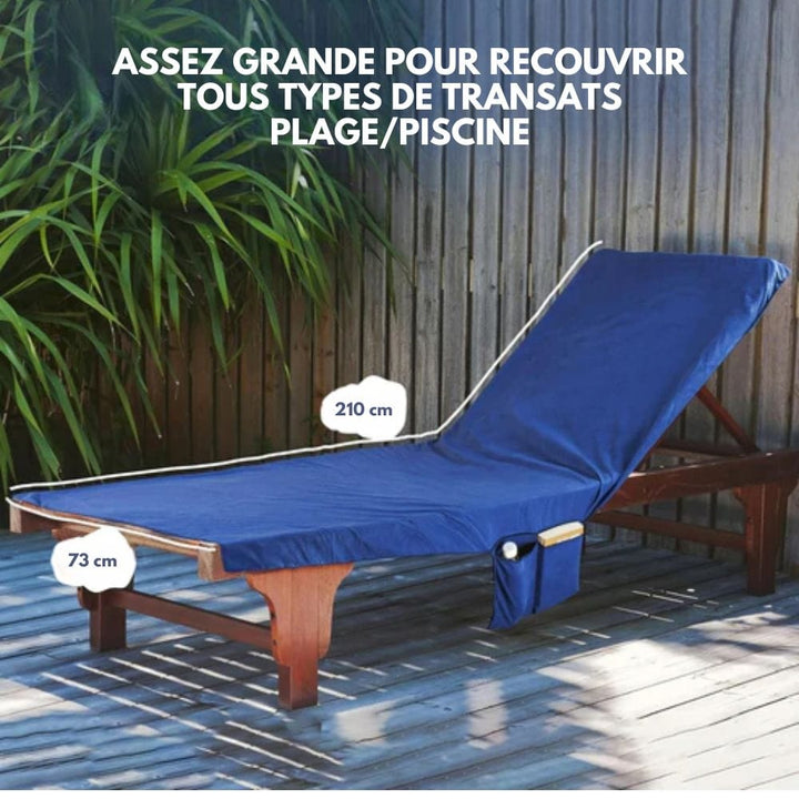 BowLift | Sunlounge Towel – Non-Slip Lounger Cover with Side Pockets