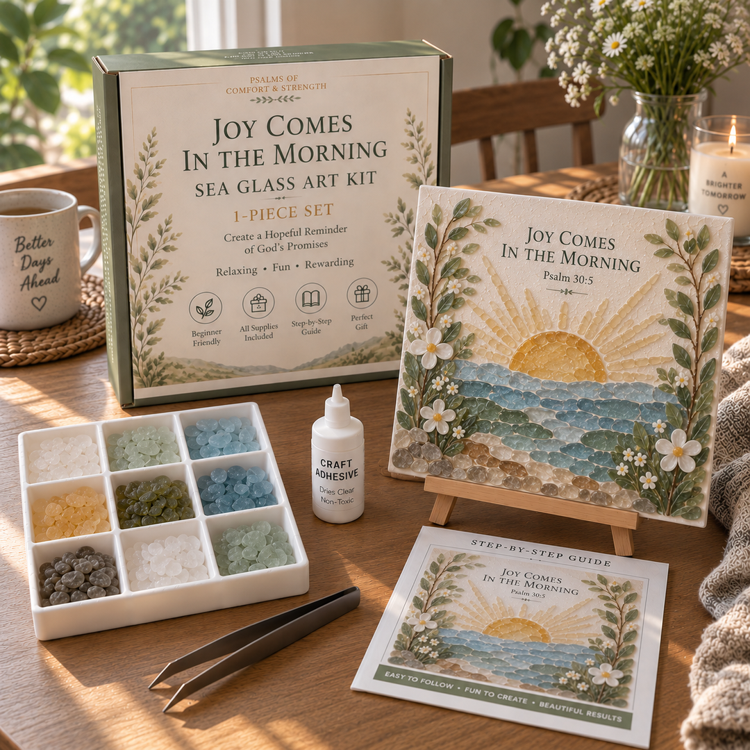 BowLift | Psalms of Comfort & Strength Sea Glass Art Kit