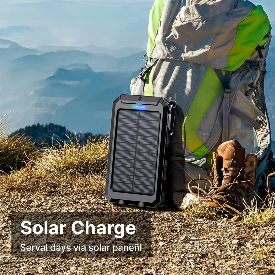 BowLift | SUNVAULT MAX – Waterproof Solar Power Bank with 30000mAh Capacity