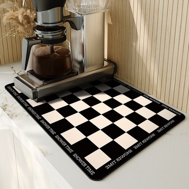 Super Absorbent Draining Mat Kitchen Bathroom Faucet Absorbent Mat | Bowlift