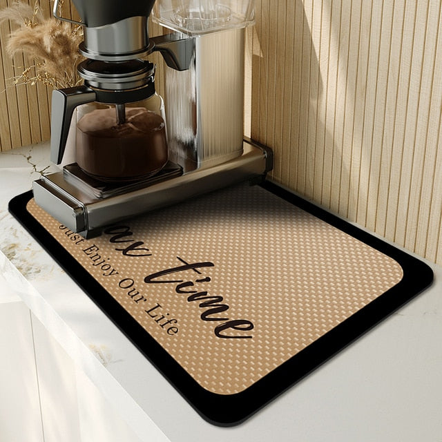 Super Absorbent Draining Mat Kitchen Bathroom Faucet Absorbent Mat | Bowlift