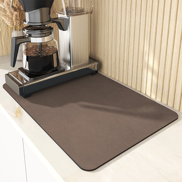 Super Absorbent Draining Mat Kitchen Bathroom Faucet Absorbent Mat | Bowlift