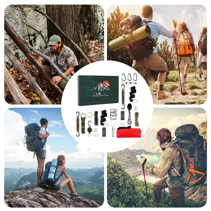BowLift | SURVIVAL ADVENT CALENDAR – Men's Outdoor Kit with 24 Essential Tools 2025