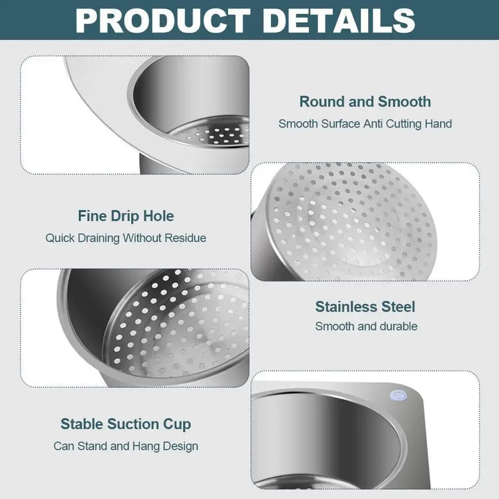 Swan Stainless Steel Sink Strainer Hanging Basket Kitchen Drain Filter | Bowlift