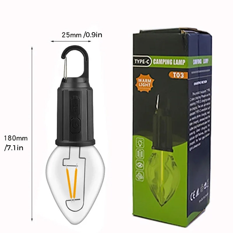 BowLift | Outdoor Camping Hanging Type-C Charging Retro Bulb Light