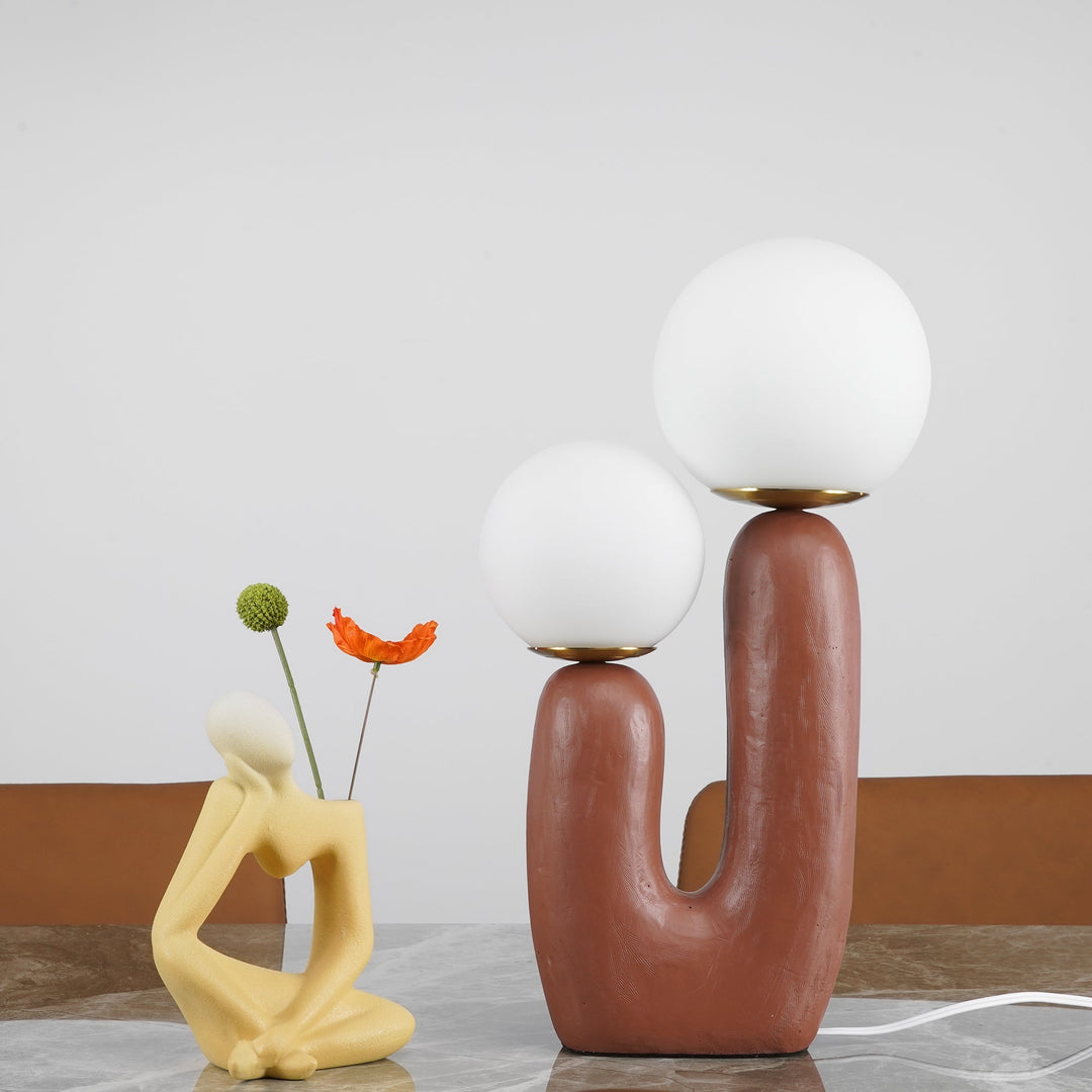 BowLift | Contemporary Style Table Lamp with Natural Accent